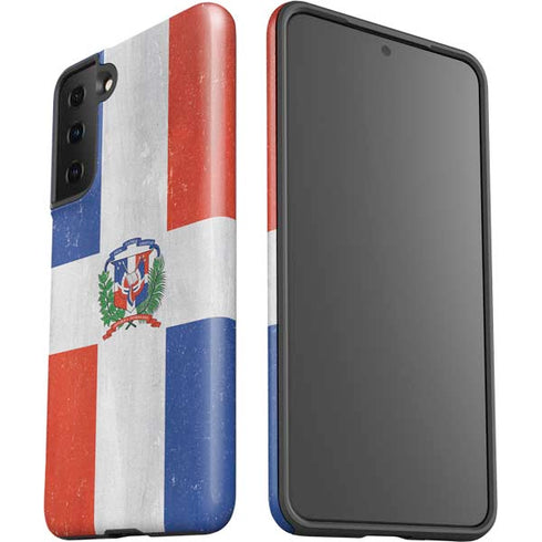Dominican Republic Flag Distressed Galaxy S21 Plus 5G Pro Case